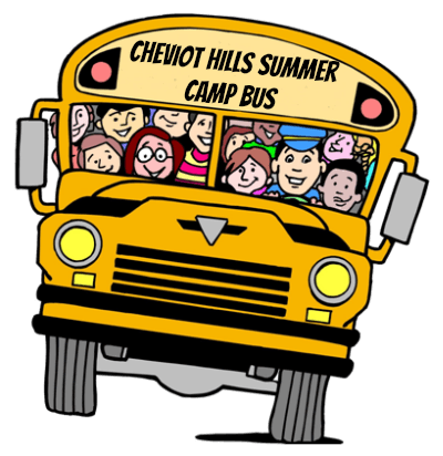 Cheviot Hills summer camp beach camp bus filled with happy campers and staff heading to Aloha Beach Camp in Malibu. 