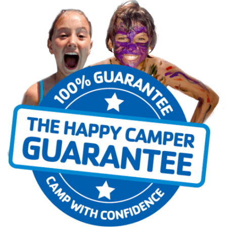 Happy Camper 100% Money-back guarantee logo