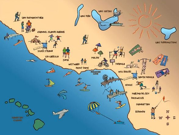 Map of Aloha Beach Camp Summer Day Camp in Los Angeles, CA 