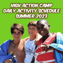 3 boys at Aloha Beach Camp's High Action Beach Camp program enjoying the daily camp activities